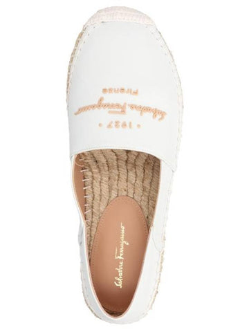 Women's Ballerina Flat Shoes 0758335NEVE White BPG - SALVATORE FERRAGAMO - BALAAN 1