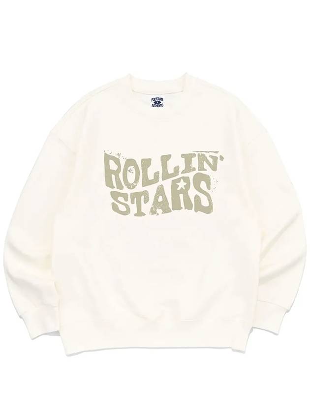 Rolling Star Sweatshirt Ivory - POLYGRAM - BALAAN 2