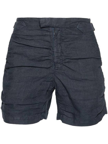 Crew Linen Shorts 3F030008W00SI - VIVIENNE WESTWOOD - BALAAN 1