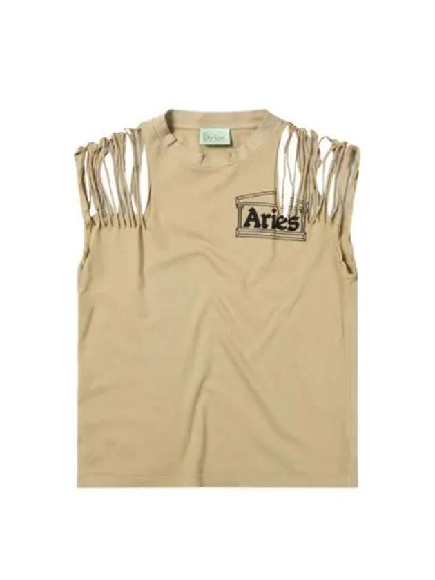 Aries Slashed Shoulder Temple Vest Pebble - ARIES - BALAAN 1