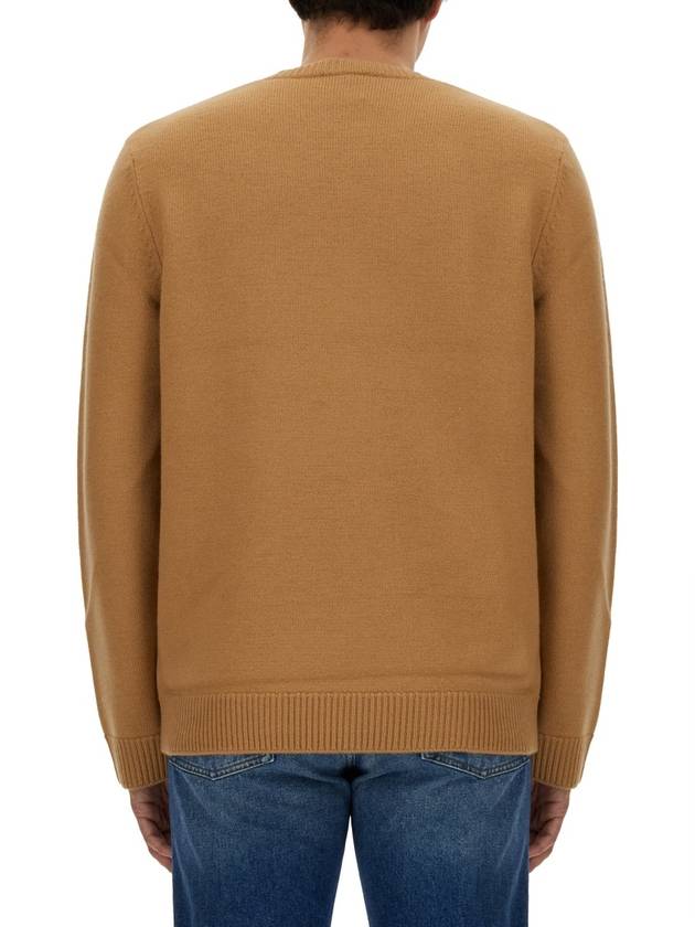 Edward Embroidered Logo Knit Top Camel - A.P.C. - BALAAN 4