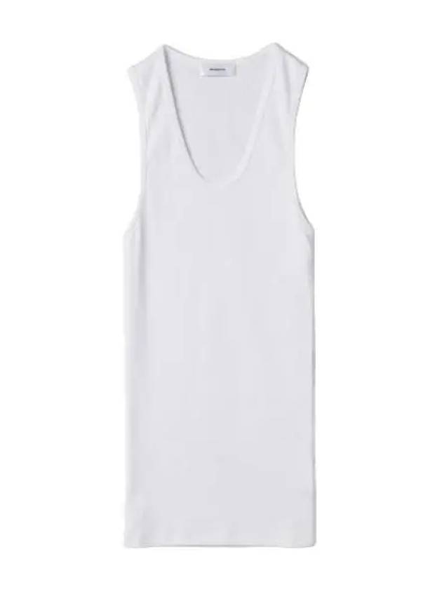 Rib Tank Top White W1016R04WHT - WARDROBE.NYC - BALAAN 1