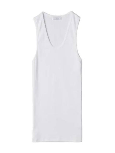 Rib Tank Top White W1016R04WHT - WARDROBE.NYC - BALAAN 1