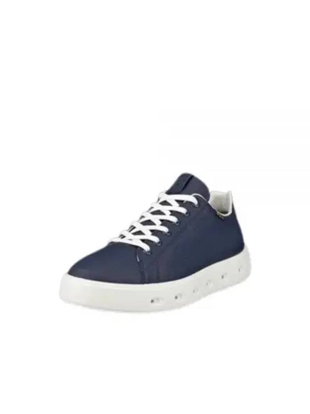 Women's Street 720 Leather Gore-Tex Low Top Sneakers Navy - ECCO - BALAAN 2