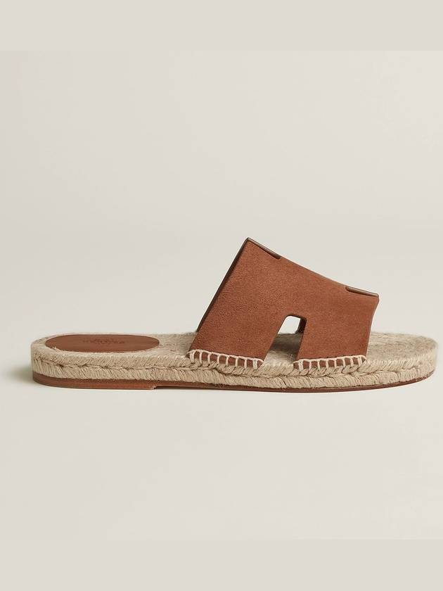 Antigua Espadrille Snake Sandals Brown - HERMES - BALAAN 5