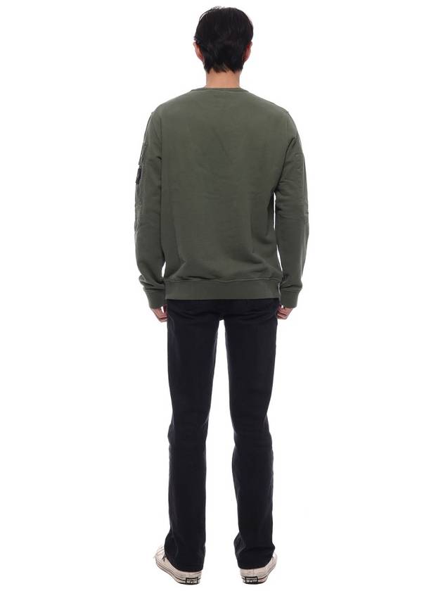 Brushed Organic Cotton Fleece Sweatshirt Green - STONE ISLAND - BALAAN 6