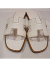 Oran Calfskin Slippers Blanc - HERMES - BALAAN 7