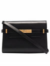 Manhattan Small Shoulder Bag Leather Black - SAINT LAURENT - BALAAN 2