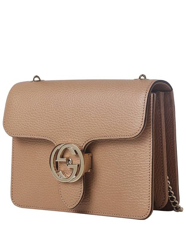 Interlocking GG Chain Small Cross Bag Beige - GUCCI - BALAAN 3