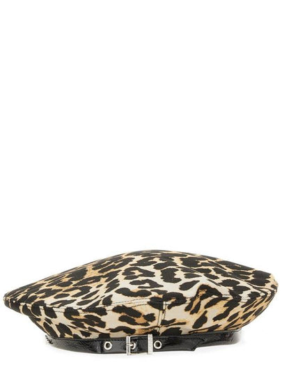 Leopard Print Beret - GANNI - BALAAN 2