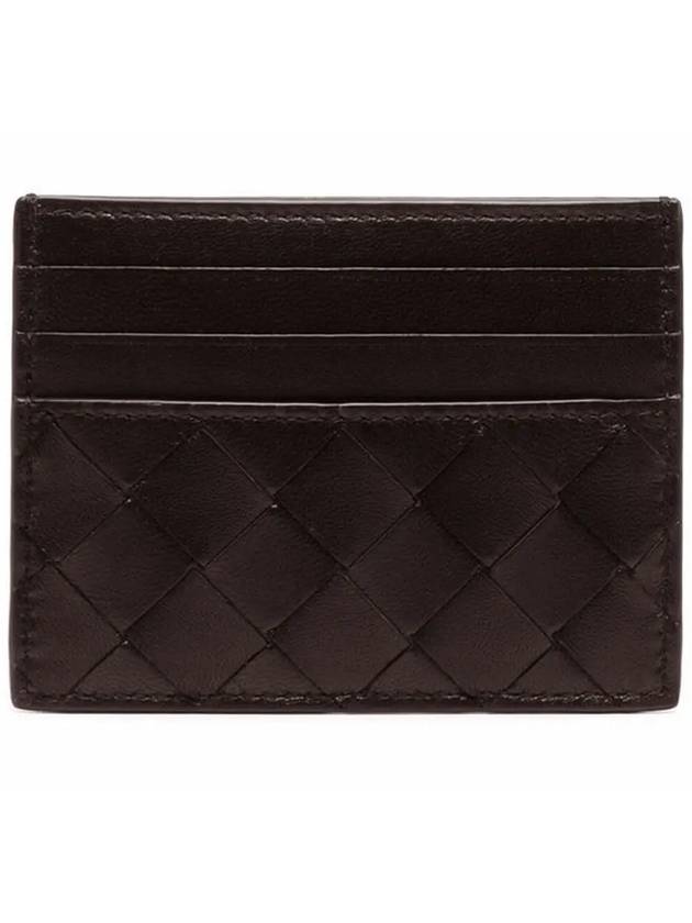 Intrecciato Leather Card Wallet Dark Brown - BOTTEGA VENETA - BALAAN 2