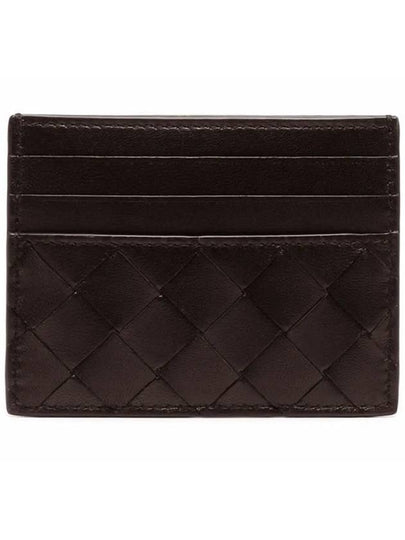 Intrecciato Leather Card Wallet Dark Brown - BOTTEGA VENETA - BALAAN 2