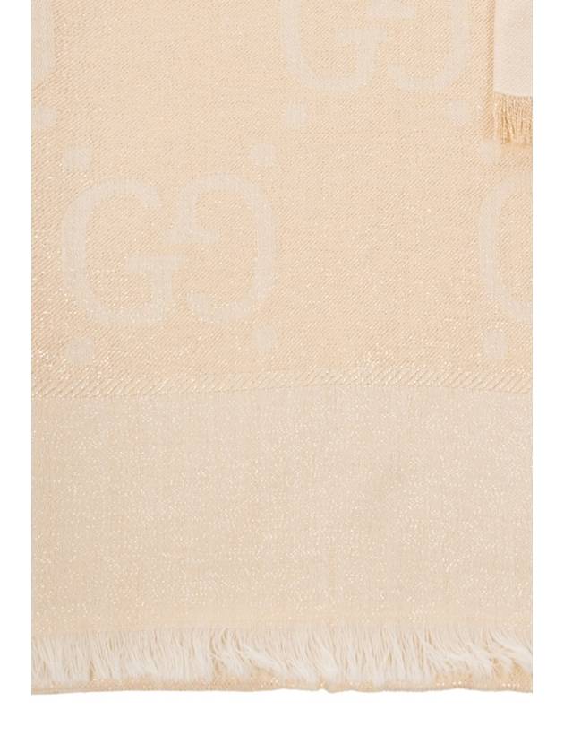 GG Lame Jacquard Muffler Beige - GUCCI - BALAAN 3