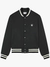 Cotton Satin Teddy Jacket Black - MAISON KITSUNE - BALAAN 2