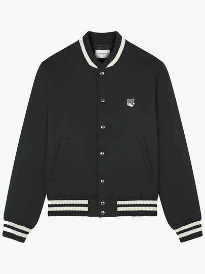 Cotton Satin Teddy Jacket Black - MAISON KITSUNE - BALAAN 2