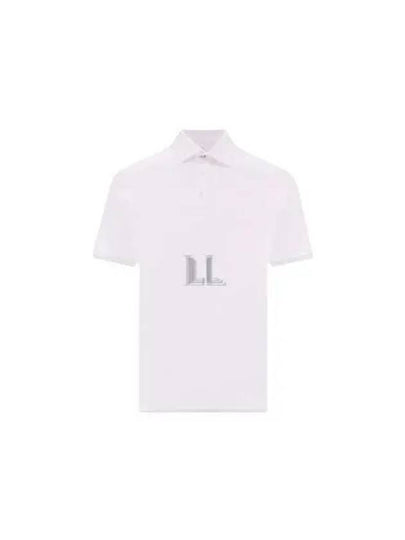 Cotton Short Sleeve Polo Shirt White - BRUNELLO CUCINELLI - BALAAN 2