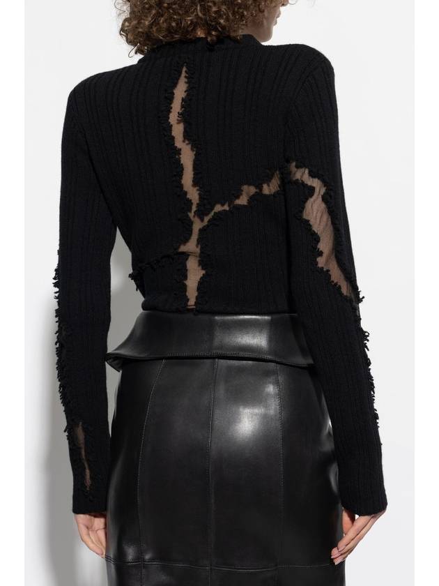 Alexander McQueen Wool Sweater, Women's, Black - ALEXANDER MCQUEEN - BALAAN 4