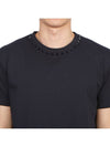 Black Untitled Studded Men's Short Sleeve T-Shirt MG08X959 598 - VALENTINO - BALAAN 5