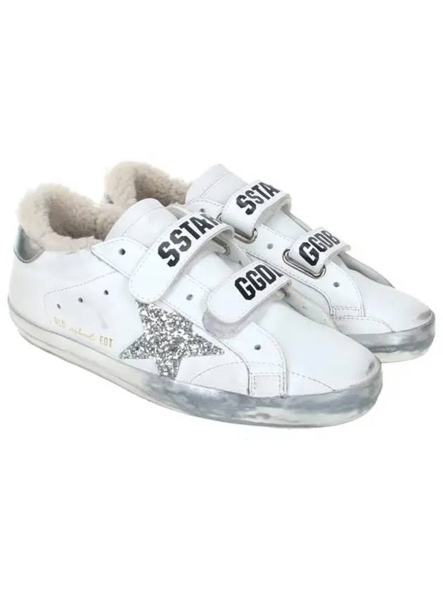 Old School Glitter Low Top Sneakers Silver White - GOLDEN GOOSE - BALAAN 2