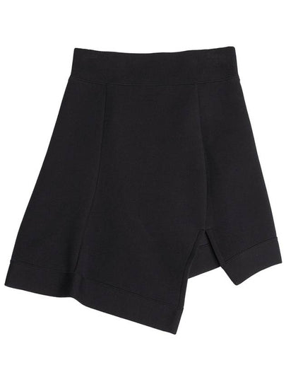 High Waisted Mini Unbalance Skirt Black - SACAI - BALAAN 2