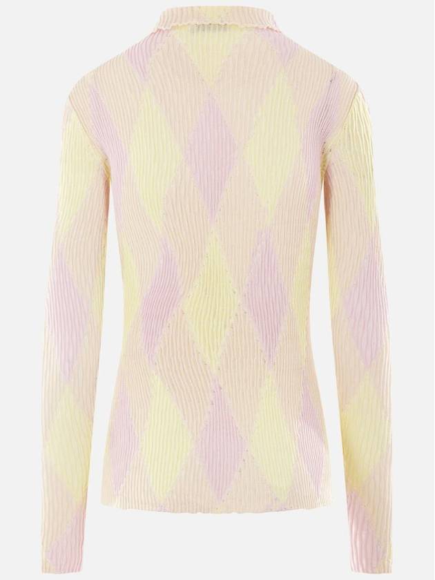 high-neck argyle intarsia knit sweater - BURBERRY - BALAAN 3