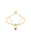 Chroma Heart Red Crystal Bracelet Gold - SWAROVSKI - BALAAN 2