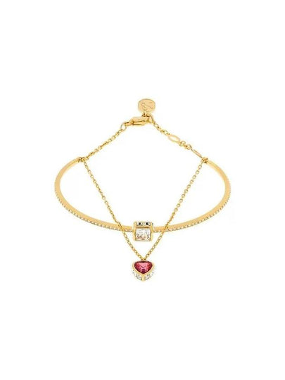 Chroma Heart Red Crystal Bracelet Gold - SWAROVSKI - BALAAN 2