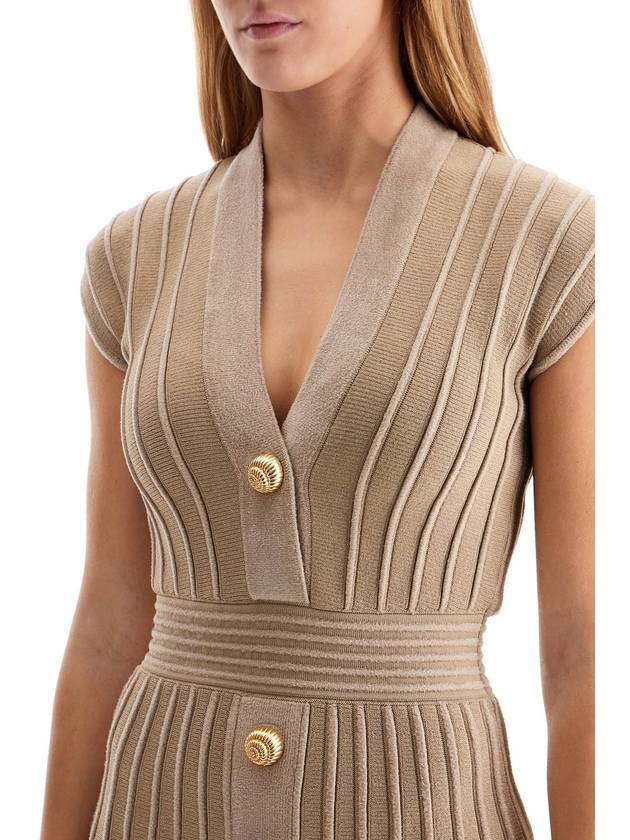 "knit dress with buttons" - BALMAIN - BALAAN 4