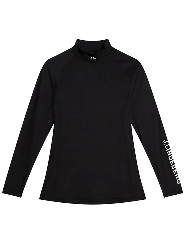 Asa Soft Compression High Neck Long Sleeve T-Shirt Black - J.LINDEBERG - BALAAN 2