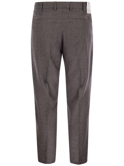 REBEL - Wool and silk flannel trousers - PT TORINO - BALAAN 2