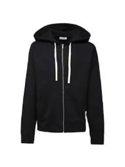 Women's Logo Cotton Zip Up Hoodie Black - JIL SANDER - BALAAN 2