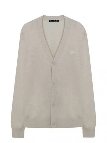 Face Logo V neck Cardigan Women - ACNE STUDIOS - BALAAN 1