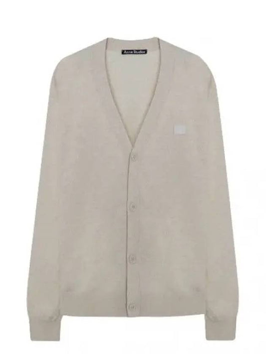 Face Logo V neck Cardigan Women - ACNE STUDIOS - BALAAN 1