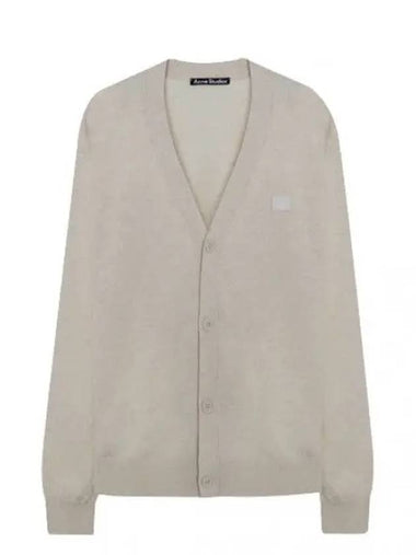 Face logo V neck cardigan women - ACNE STUDIOS - BALAAN 1