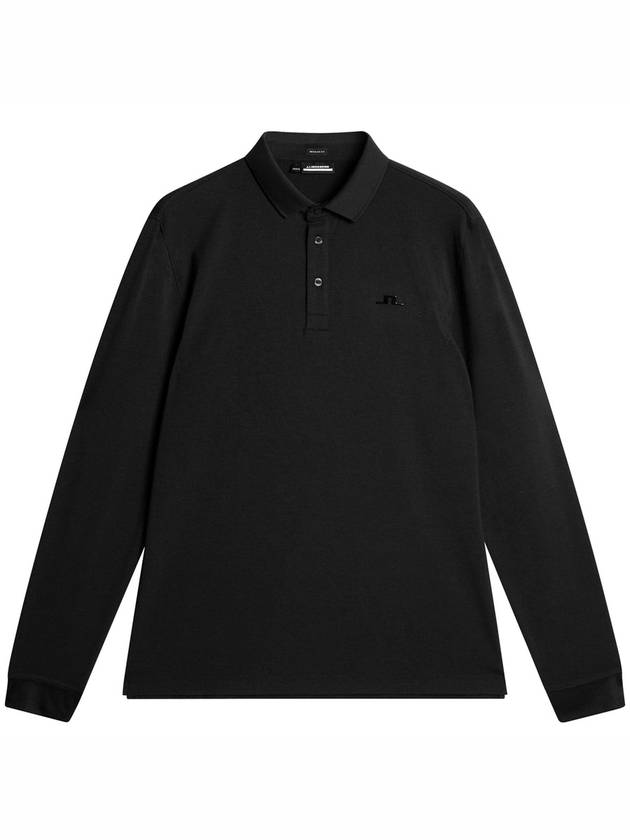 Florian Polo Long Sleeve T-Shirt Black - J.LINDEBERG - BALAAN 2