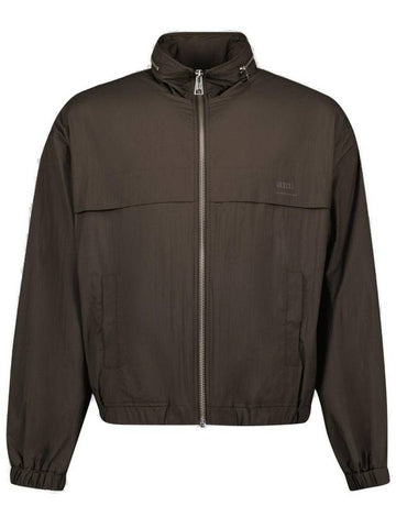 Alexandre Mattiussi Windbreaker Dark Coffee - AMI - BALAAN 1