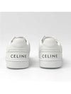 Men's Lace Up Calfskin Low-Top Sneakers Optic White - CELINE - BALAAN 10