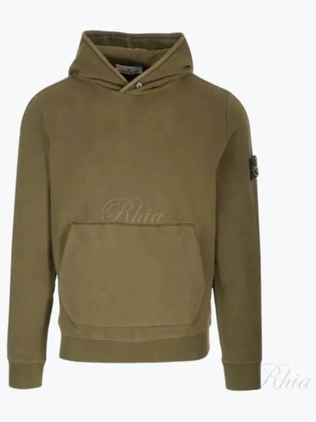 Compass Logo Patch Hoodie Olive - STONE ISLAND - BALAAN 2