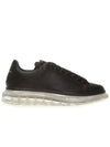 Oversized Clear Sole Low Top Sneakers Black - ALEXANDER MCQUEEN - BALAAN 1