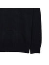 Logo Patch Lambswool Crewneck Knit Top Black - STONE ISLAND - BALAAN 7