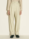 Vegan Leather Strap Wide Pants Ash Khaki - JUN BY JUN K - BALAAN 1