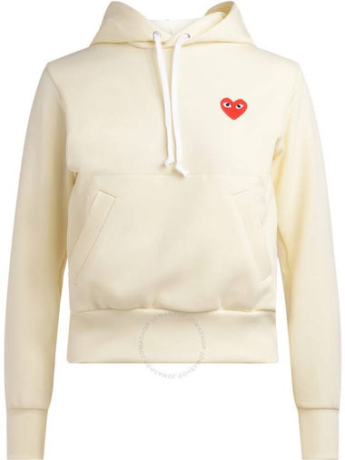 Cdg Play Heart Logo Embroidered Hoodie, Size X-Small - COMME DES GARCONS PLAY - BALAAN 1