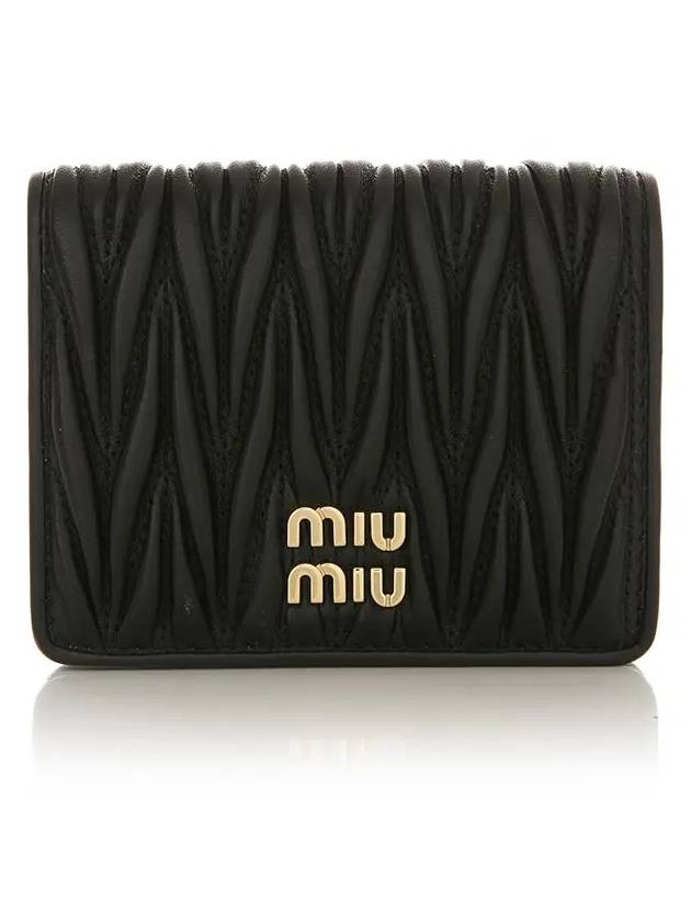 5MV204 AFPP F0002 Nappa Leather Matelasse Half Wallet - MIU MIU - BALAAN 1