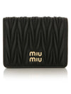 5MV204 AFPP F0002 Nappa Leather Matelasse Half Wallet - MIU MIU - BALAAN 2