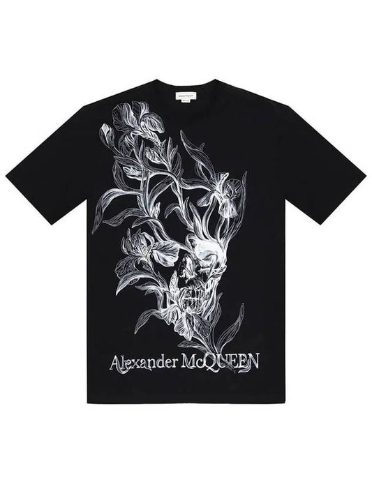 Women's Graphic Short Sleeve T-Shirt Black - ALEXANDER MCQUEEN - BALAAN 2