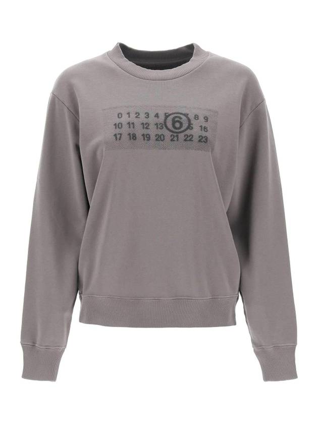 Number Logo Print Cotton Sweatshirt Grey - MAISON MARGIELA - BALAAN 1