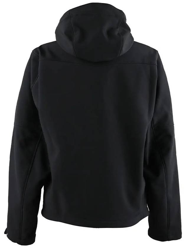 Men's Wool Extra Fine Hooded Zip-Up Black - CP COMPANY - BALAAN.