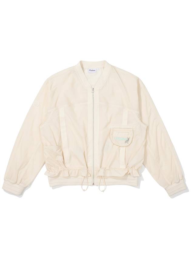 Blown sheer 15 denier lightweight jacket CREAM WOMAN - MALBON GOLF - BALAAN 1