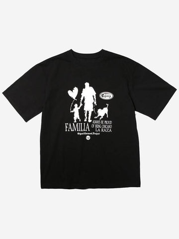 Chicano Family Short Sleeve T Shirt Black - OGARP - BALAAN 1