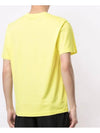 Logo Patch Short Sleeve T-Shirt Yellow - STONE ISLAND - BALAAN 5